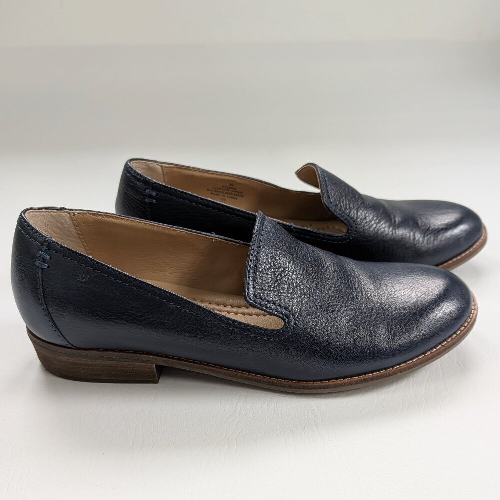 Earth Etedna Leather Loafers size 9 Navy Blue